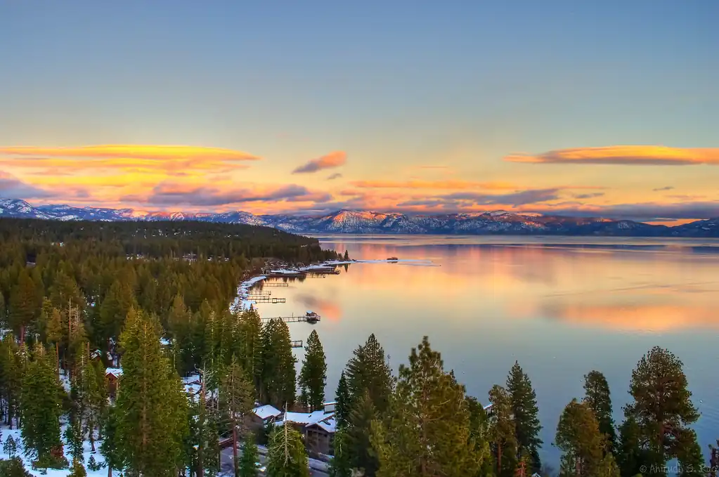 Lake Tahoe Loop CaliforniaNevada – Alpine Waters Sunset Reflections