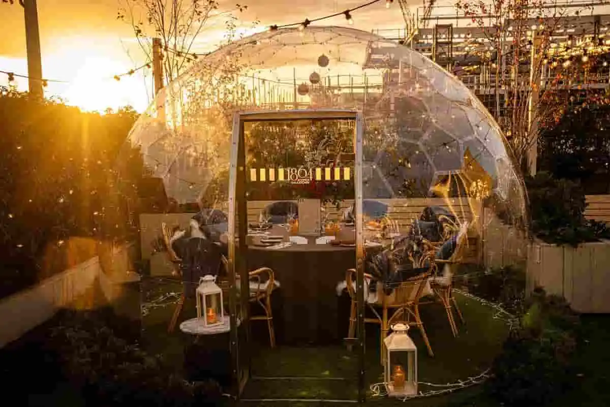 Sip Cocktails in a Heated Rooftop Igloo