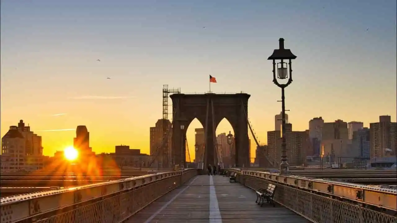 Walk the Brooklyn Bridge at Sunset